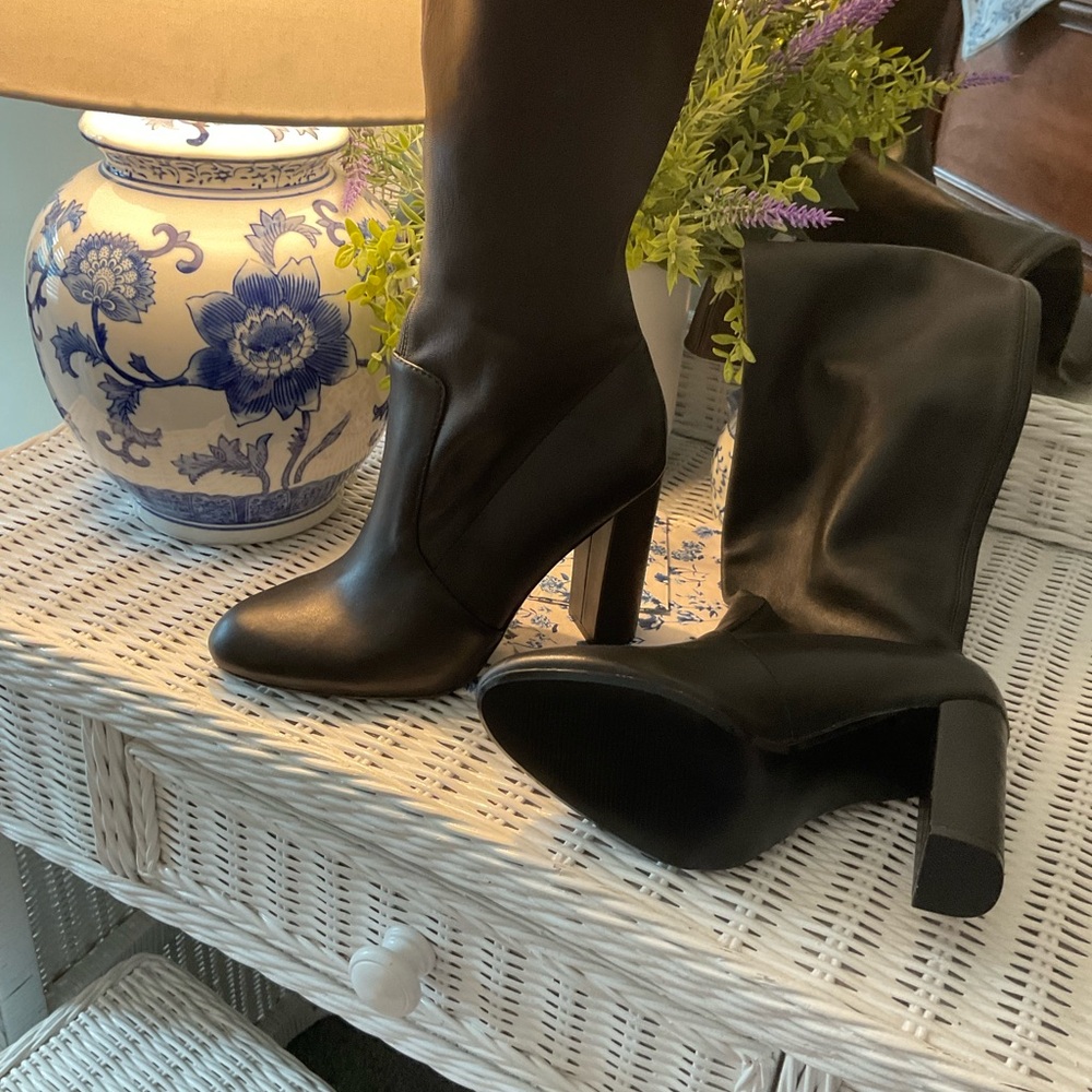 Steve Madden black real Leather upper Black high boots. Size 6 NWOT’S - Picture 9 of 14